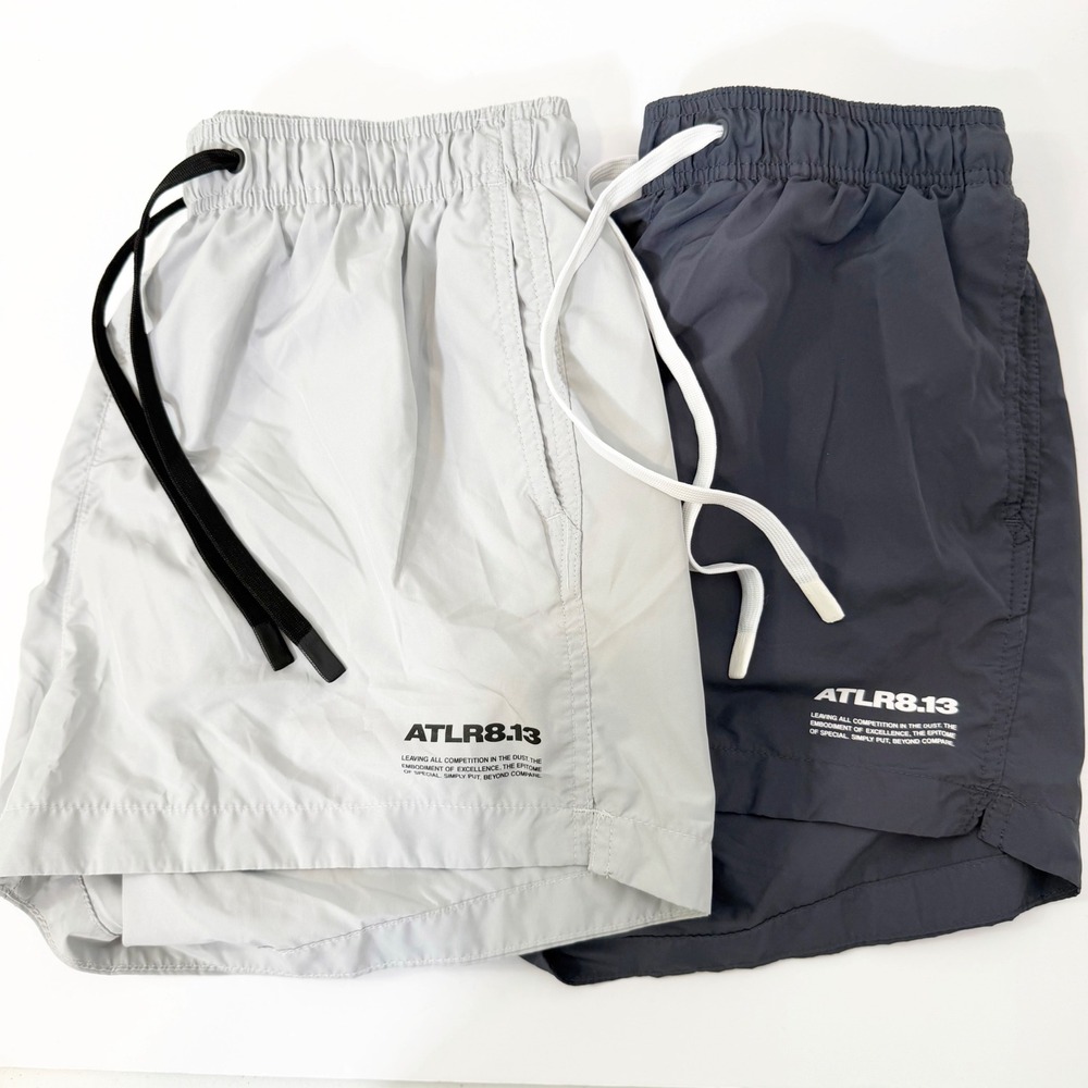 H&M Swim Trunks Mens Medium Gray Lot Mesh Lined Shorts 2.5"